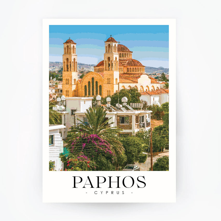 PAPHOS - Cyprus Travel Poster