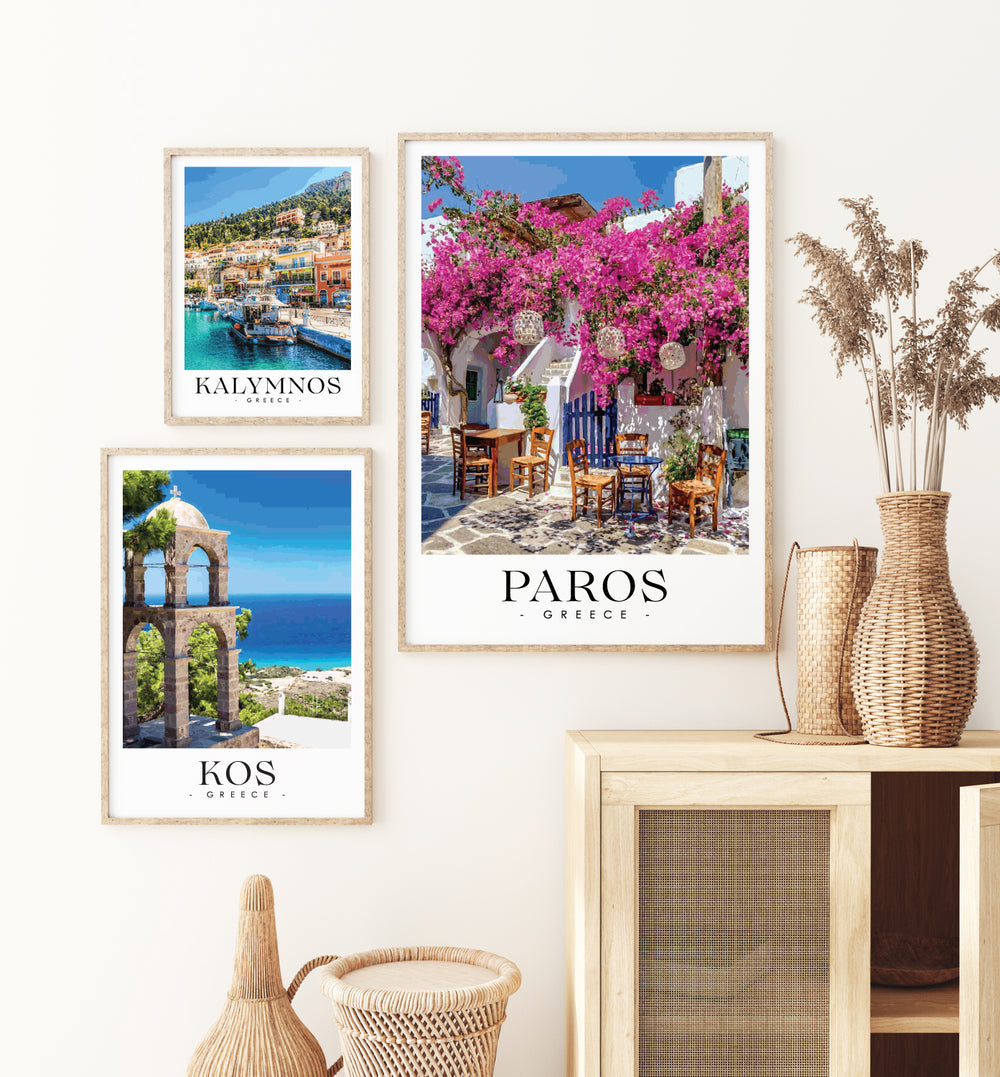 Greece Travel Posters Display