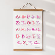 Greek ABC Poster with Lowercase Letters
