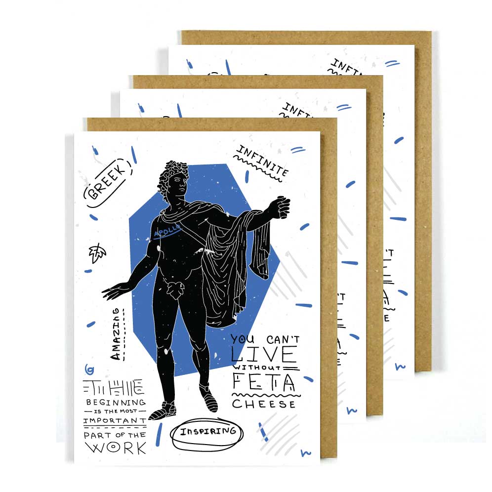 Greek Greeting Card Apollo 3 Pack