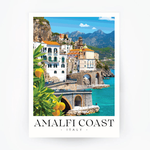 AMALFI COAST 2 Campania - Italy Travel Poster
