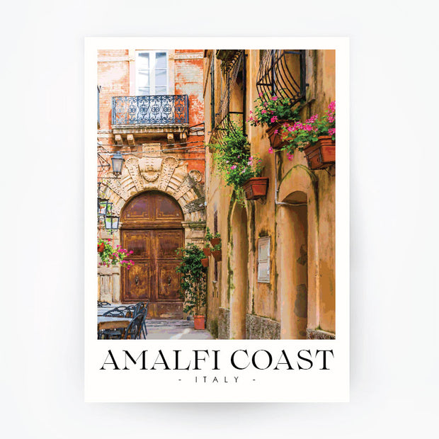 AMALFI COAST Campania - Italy Travel Poster