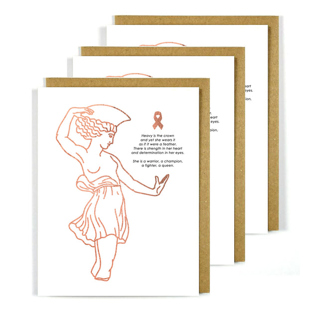 Breast Cancer Awareness Card - Warrior 3 Pack