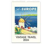 Cavallini & Co. Wall Calendar 2024 - Vintage Travel Front