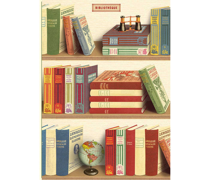 Cavallini & Co. Poster - Library Books Chart Vintage Wall Print no frame