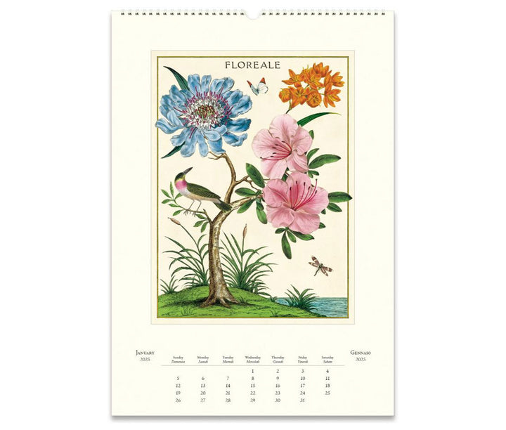 Cavallini & Co. Wall Calendar 2025 - Floreale Inside