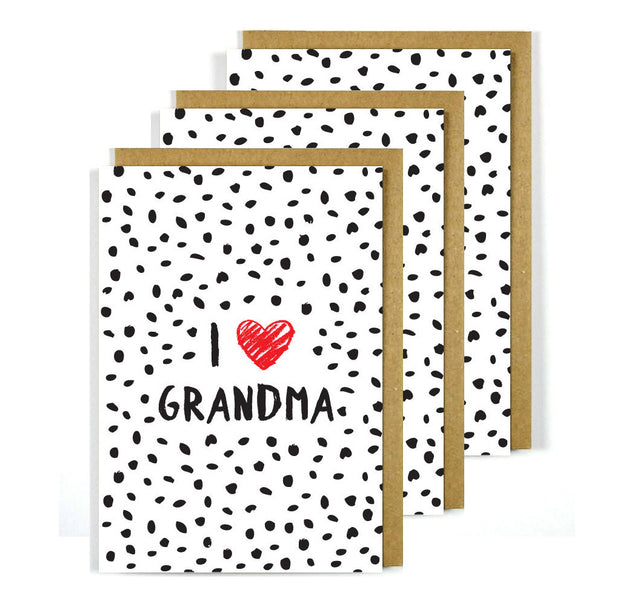 Greeting Card Mother's Day I Heart Grandma 3 pack bulk
