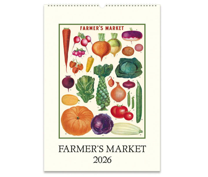 Cavallini & Co. Wall Calendar 2026 - Farmer's Market Front