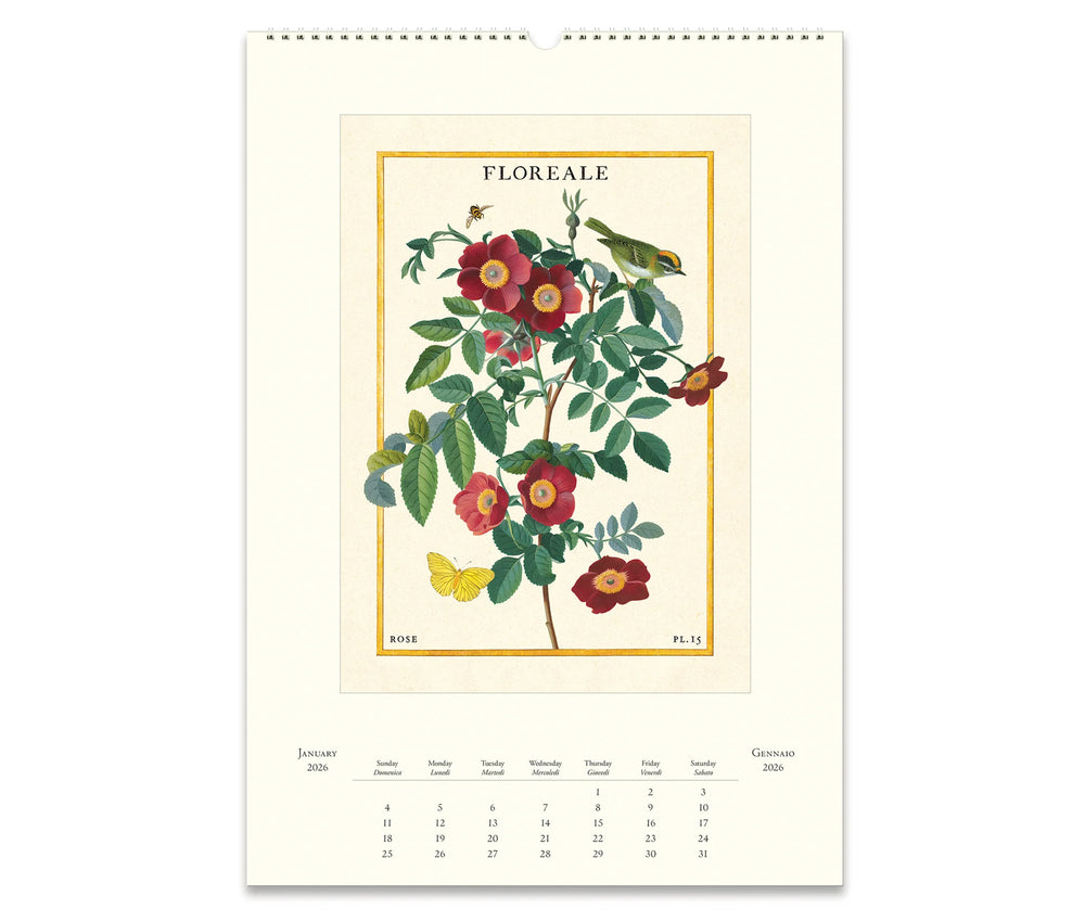 Cavallini & Co. Wall Calendar 2026 - Floreale Inside