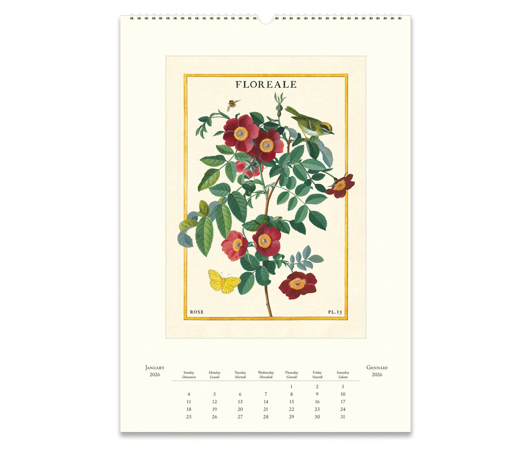 Cavallini & Co. Wall Calendar 2026 - Floreale Inside
