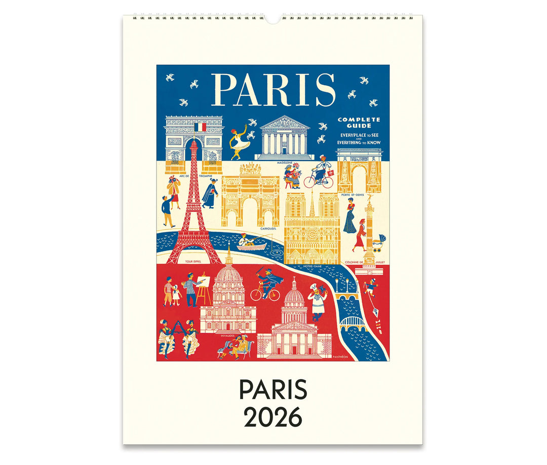 Cavallini & Co. Wall Calendar 2026 - Paris Front
