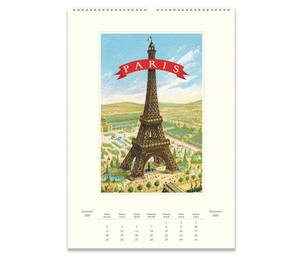 Cavallini & Co. Wall Calendar 2026 - Paris Inside