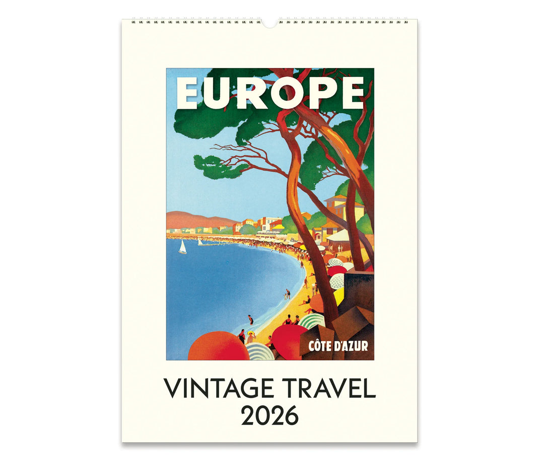 Cavallini & Co. Wall Calendar 2026 - Vintage Travel Front