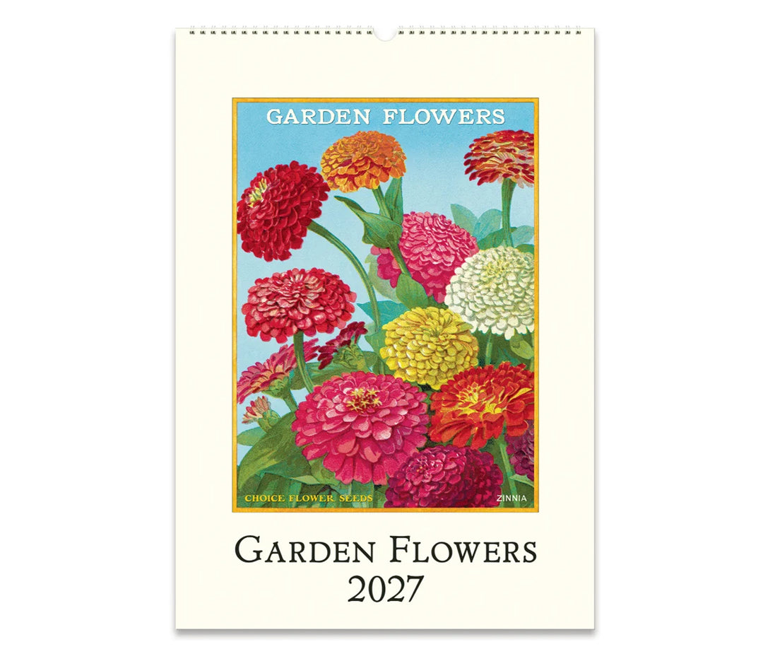 Cavallini & Co. Garden Flowers Wall Calendar 2027 Front