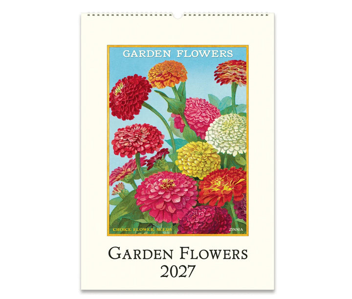 Cavallini & Co. Garden Flowers Wall Calendar 2027 Front