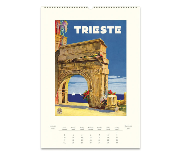 Cavallini & Co. 2027 Italia Wall Calendar Inside