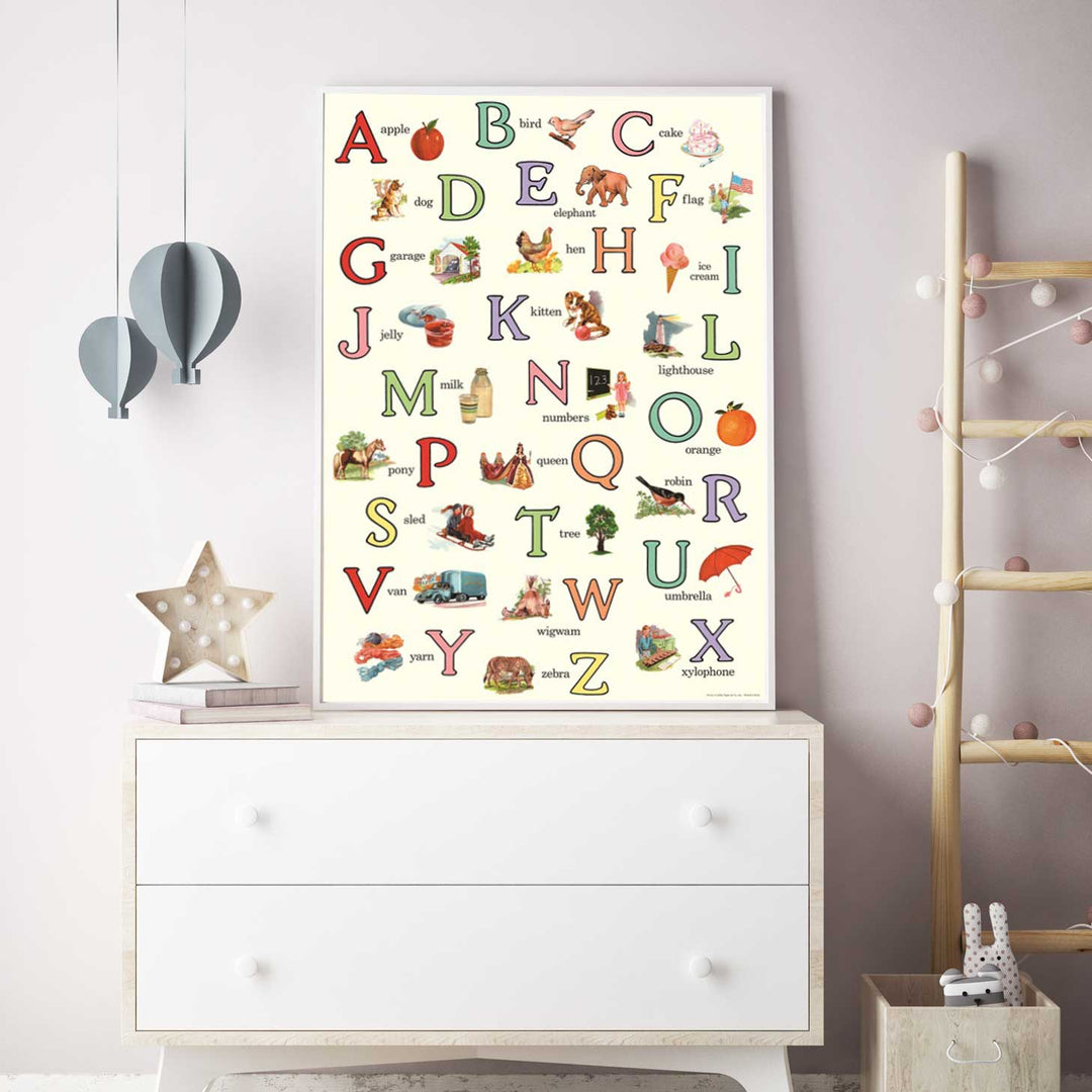 Cavallini & Co. Poster - ABC's English Vintage Wall Print Lifestyle