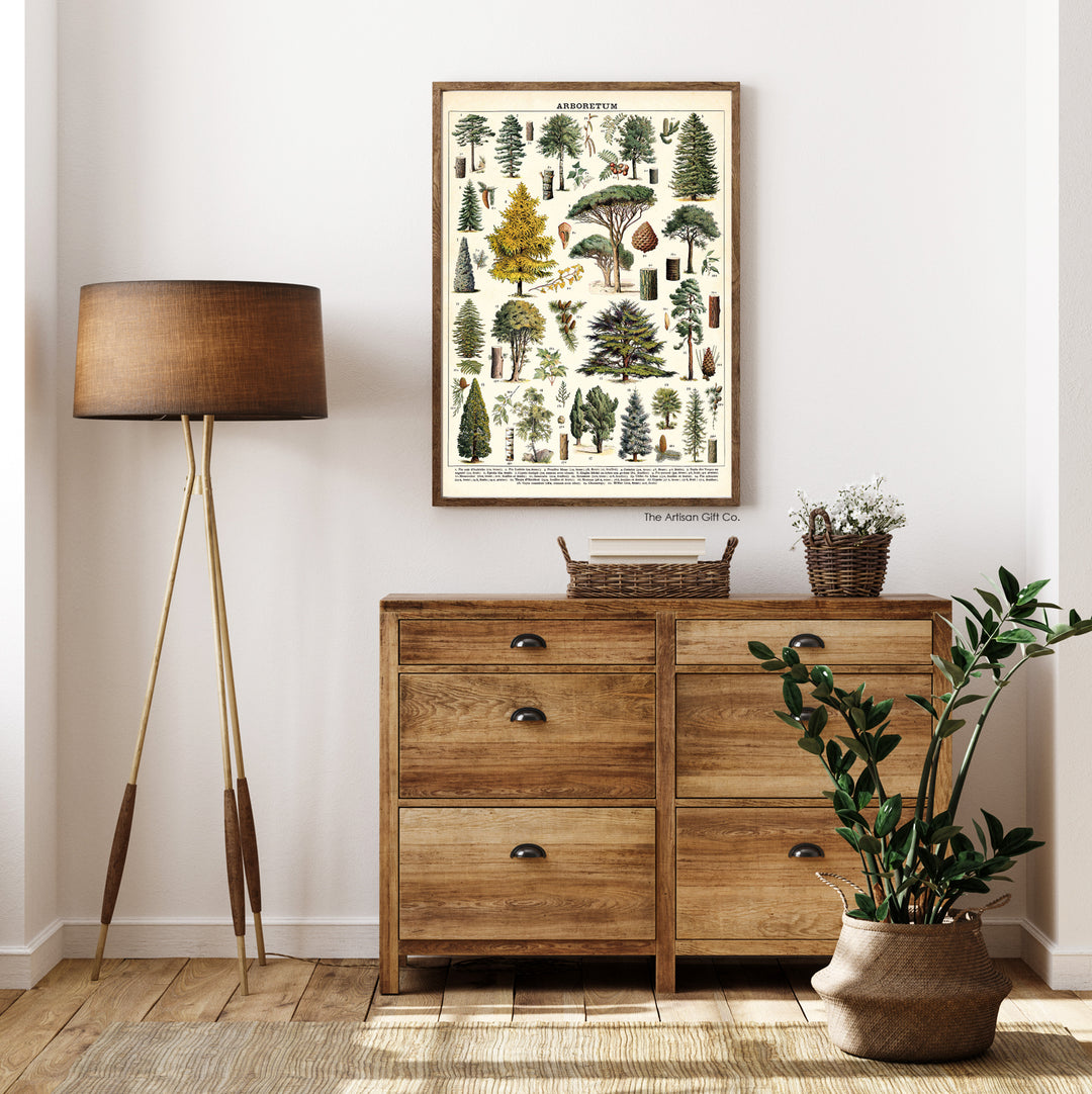 Cavallini & Co. Poster - Arboretum Vintage Wall Print in living room