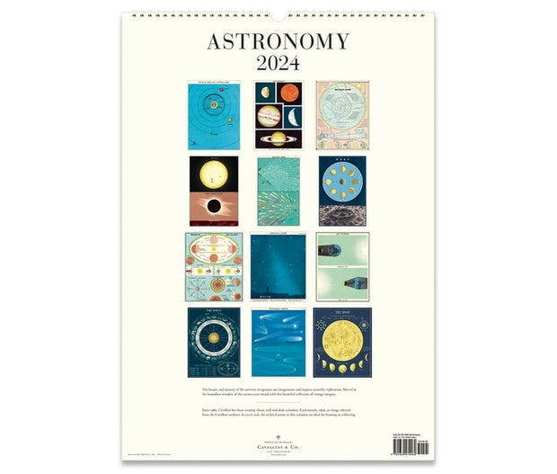 Cavallini & Co. Wall Calendar 2024 - Astronomy Back