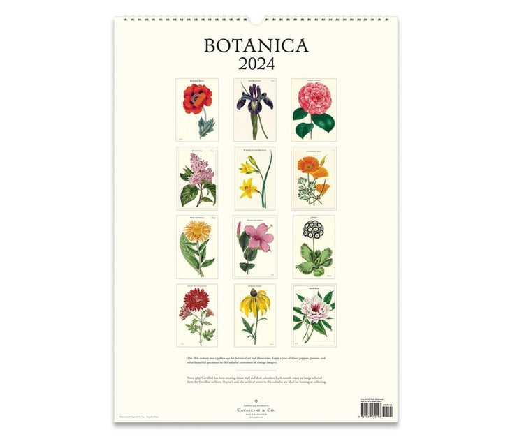 Cavallini & Co. Wall Calendar 2024 - Botanica – The Artisan Gift Co.