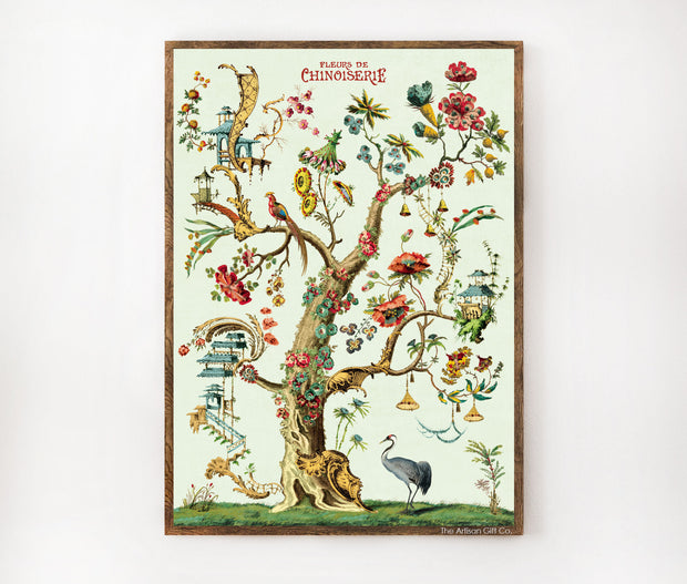 Cavallini & Co. Poster - Fleurs Chino Vintage Wall Print Lifestyle