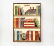 Cavallini & Co. Poster - Library Books Chart Vintage Wall Print