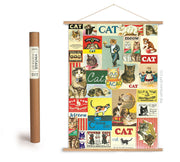 Cavallini & Co. Poster - Vintage Cats Wall Print Framing Kit