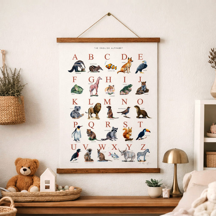 Animal Alphabet ABC Chart English A2