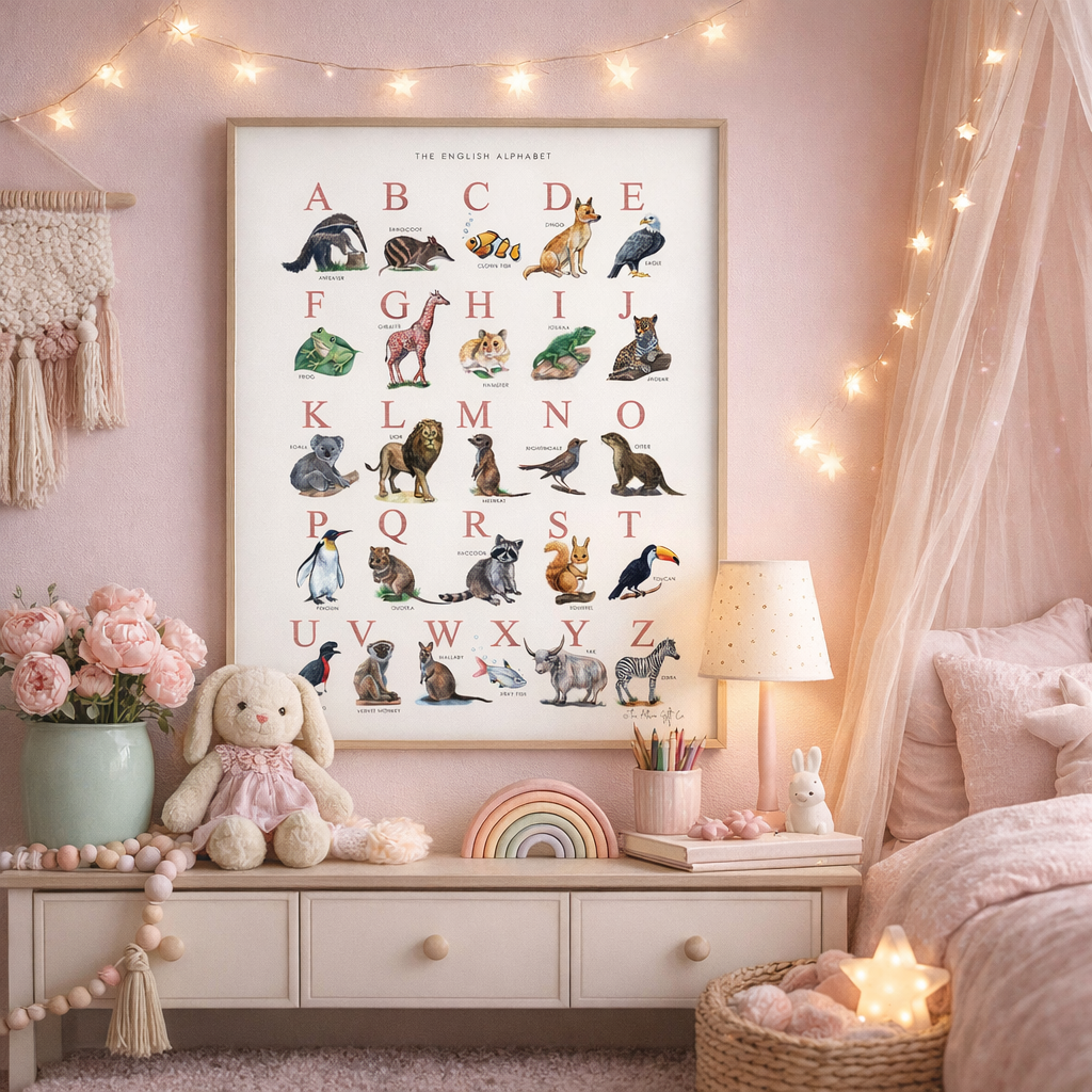 Animal Alphabet ABC Chart English A2