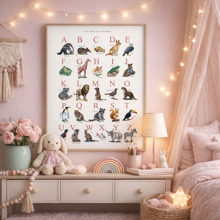 Animal Alphabet ABC Chart English A2