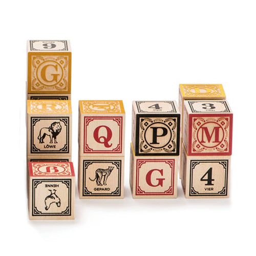 Uncle Goose German Letter Blocks - Box of 28 Samples