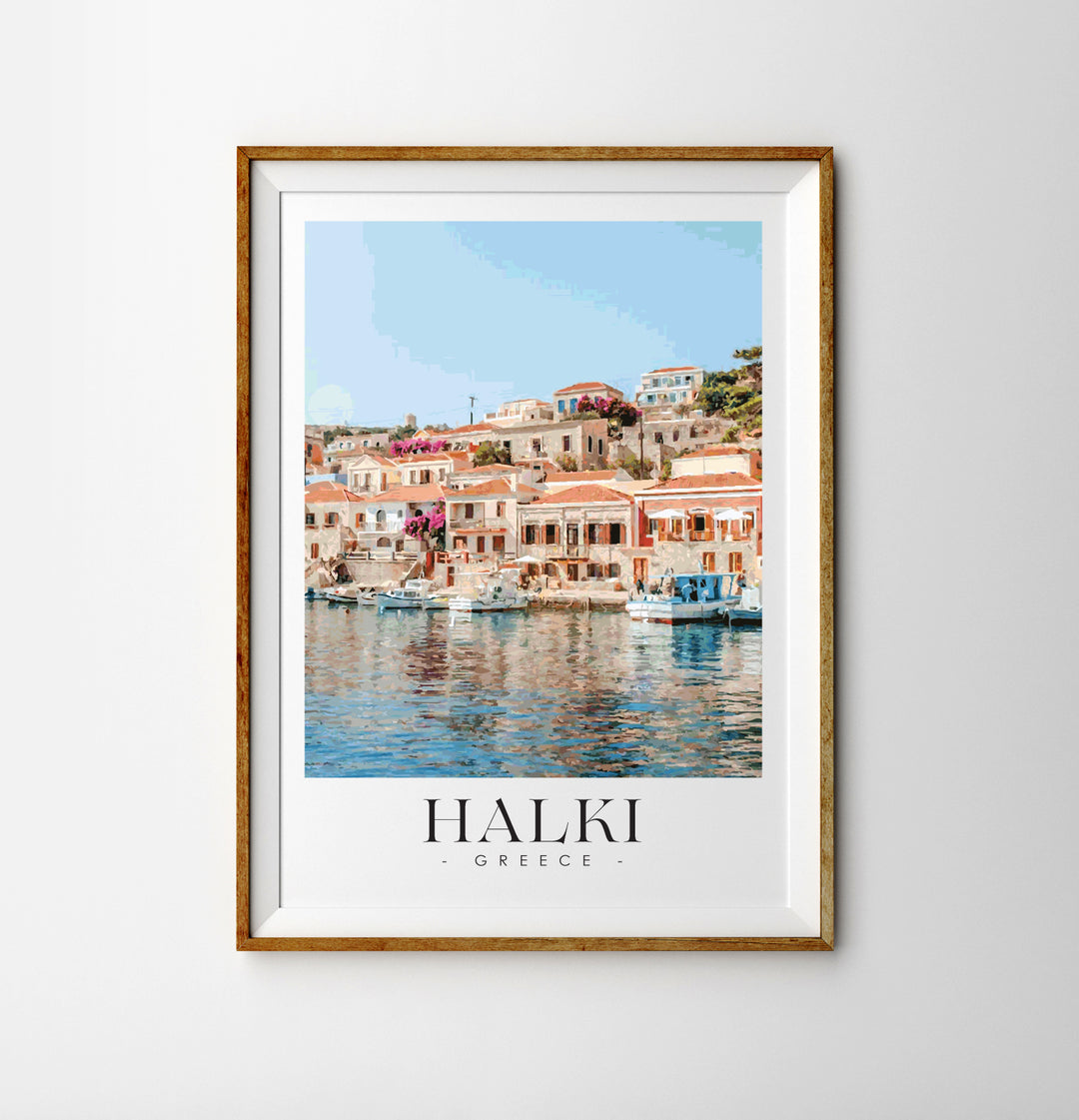 HALKI Dodecanese - Greece Travel Poster