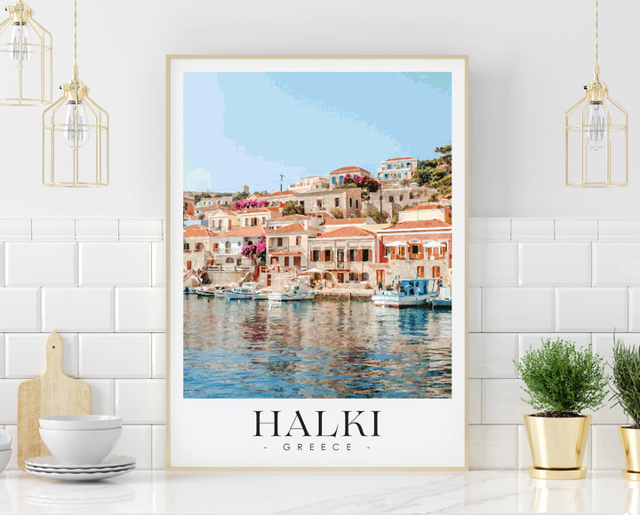 HALKI Dodecanese - Greece Travel Poster