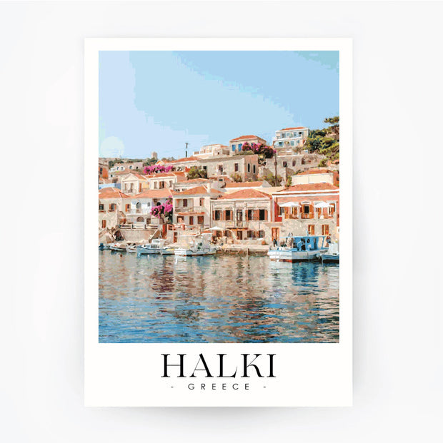 HALKI Dodecanese - Greece Travel Poster