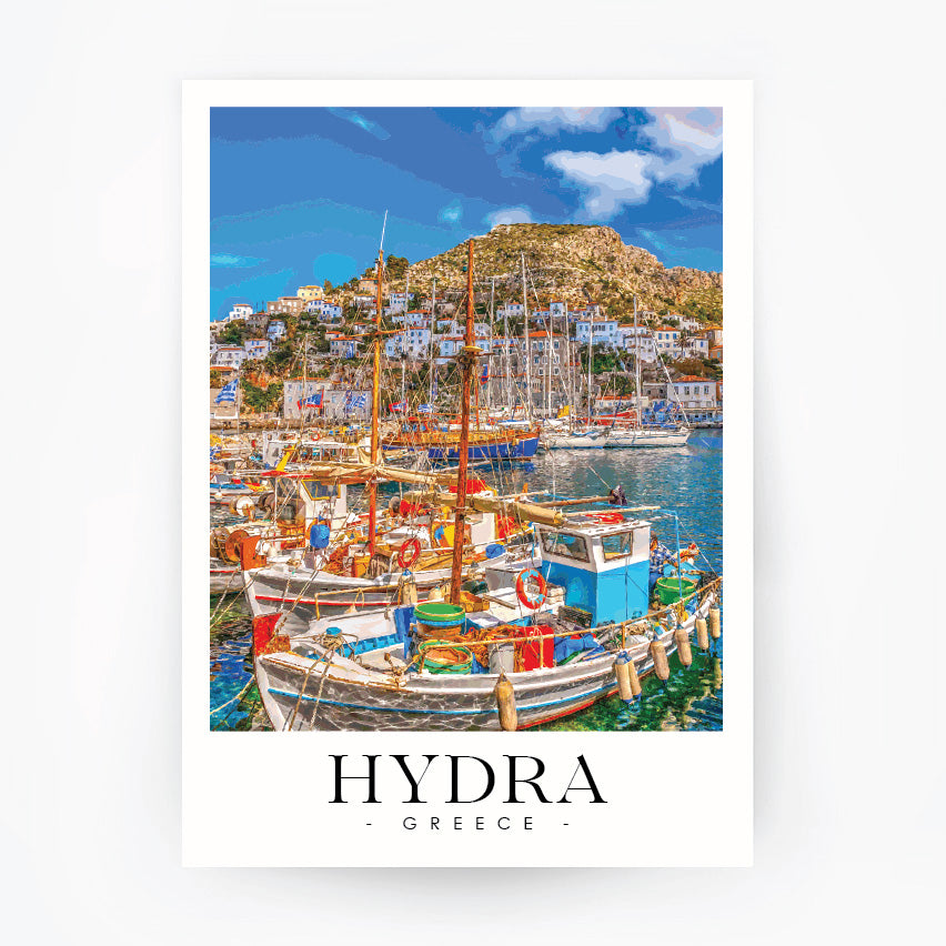 HYDRA Aegean Sea - Greece Travel Poster