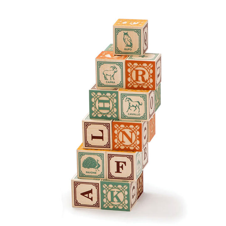 Uncle Goose Italian Letter Blocks - Box of 28