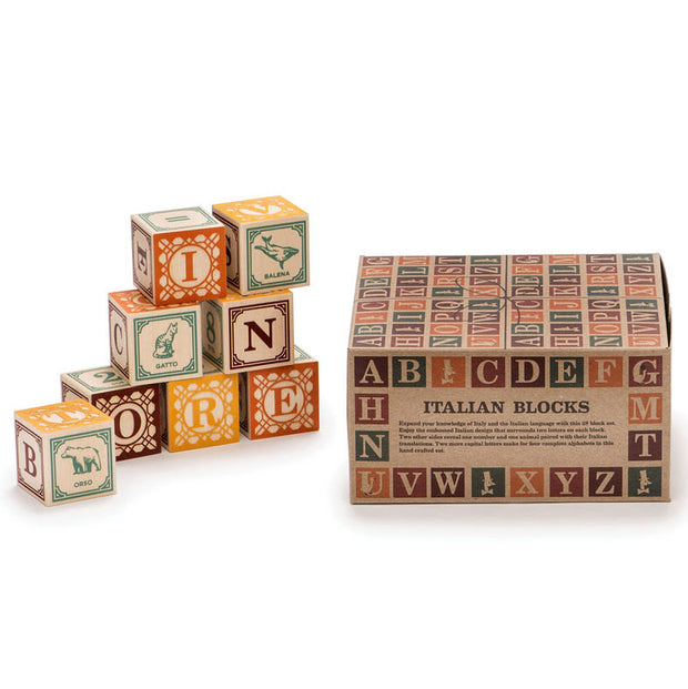 Uncle Goose Italian Letter Blocks - Box of 28