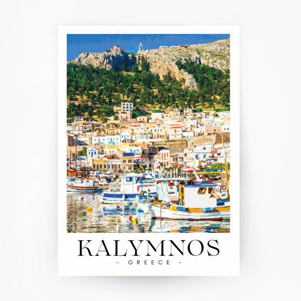 KALYMNOS 2 Aegean Sea - Greece Travel Poster
