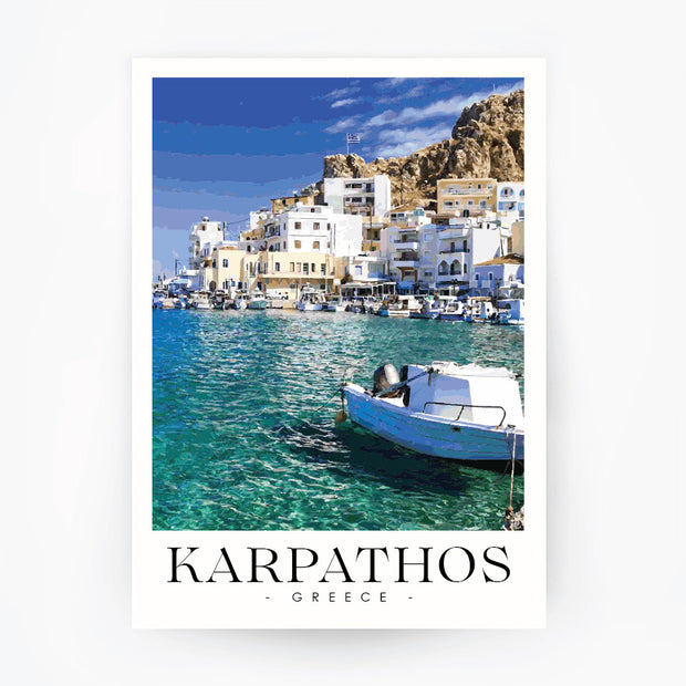 KARPATHOS - Greece Travel Poster