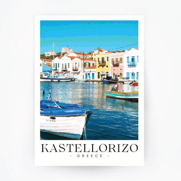 KASTELLORIZO Dodecanese - Greece Travel Poster