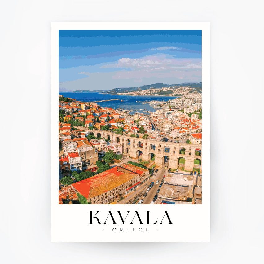 KAVALA - Greece Travel Poster