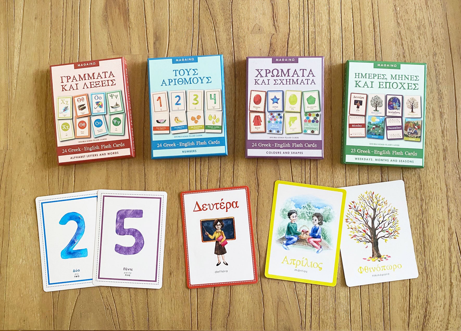 Greek Flash Cards Greek-English Bilingual – The Artisan Gift Co.