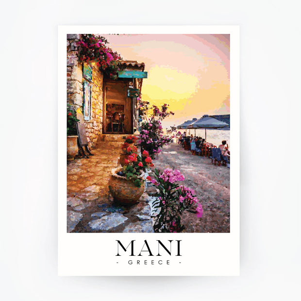 MANI Peloponnese - Greece Travel Poster