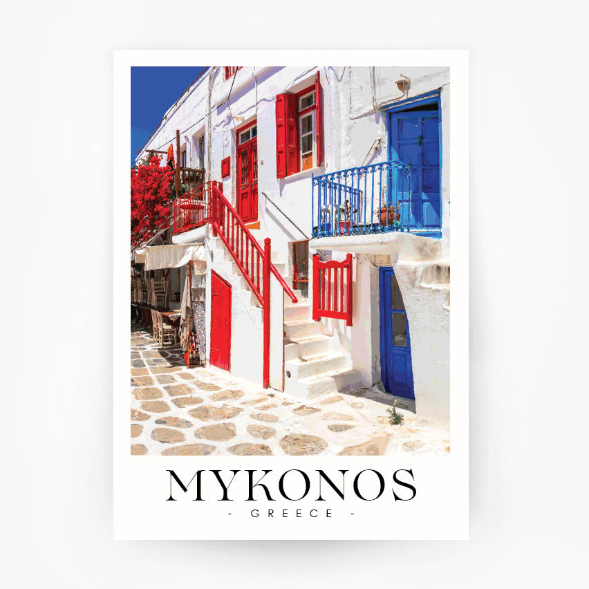 MYKONOS Aegean Sea - Greece Travel Poster