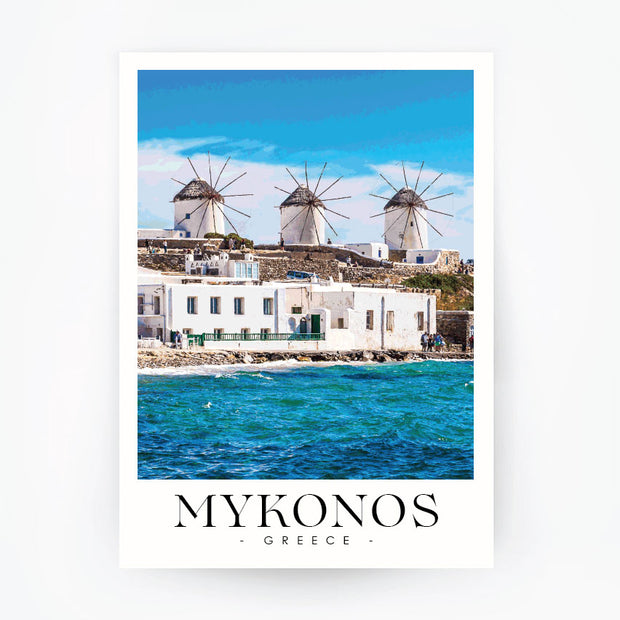 MYKONOS Aegean Sea - Greece Travel Poster