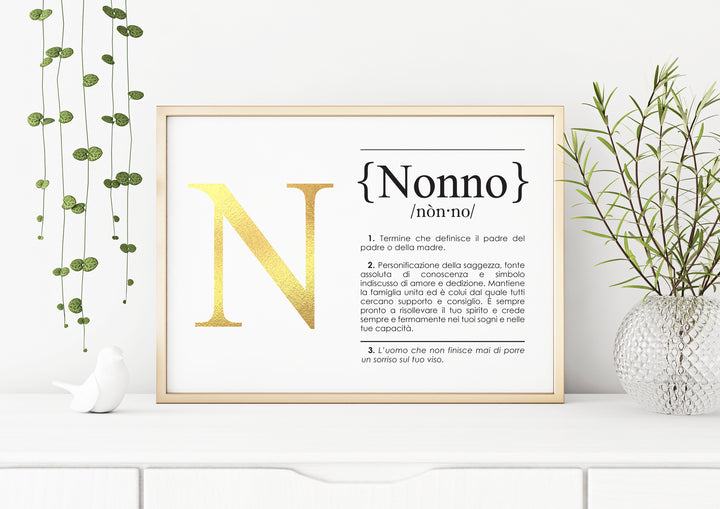 Italian Definition Art Print NONNO