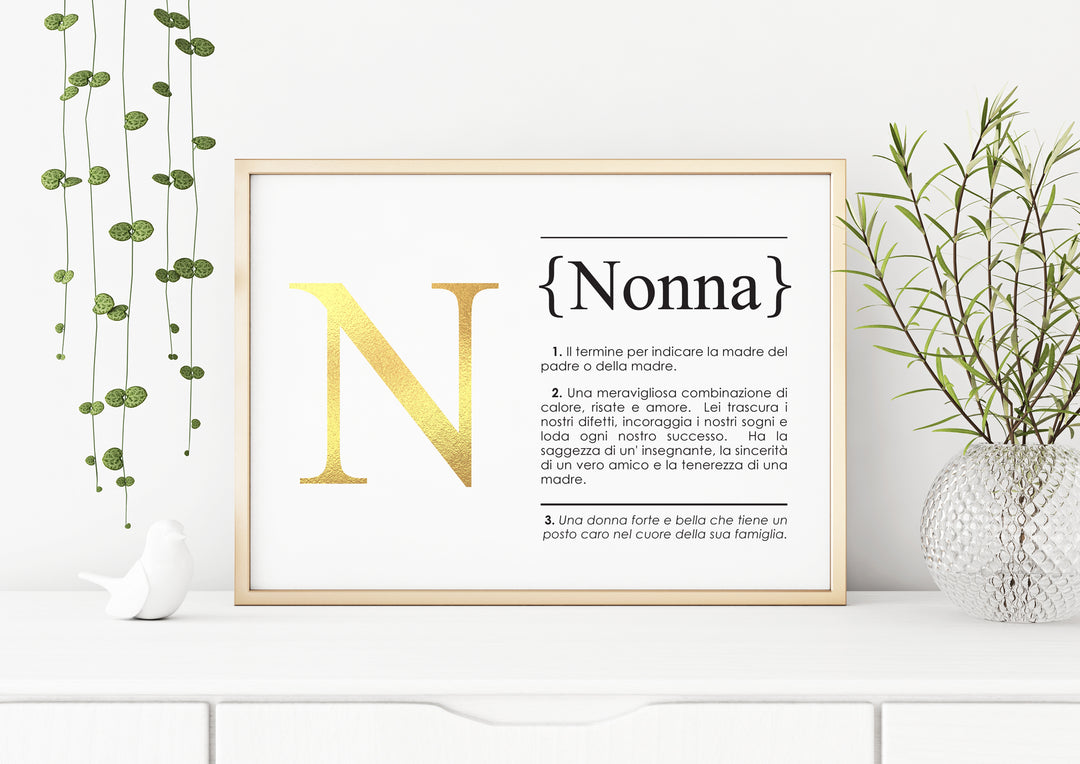 Italian Definition Art Print NONNA Lifestyle