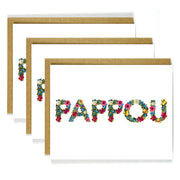 Greek Card Floral Pappou 3 Pack