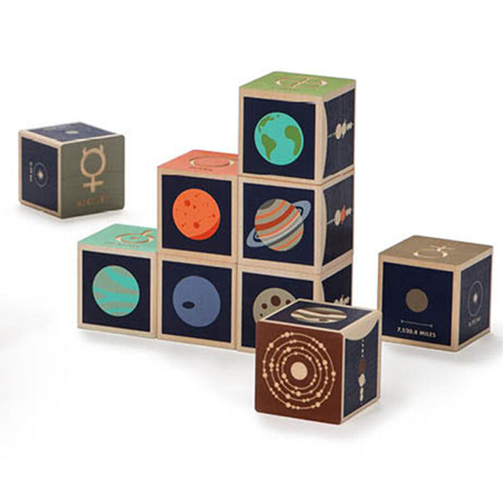 Uncle Goose Planet Wooden Blocks - Box of 9