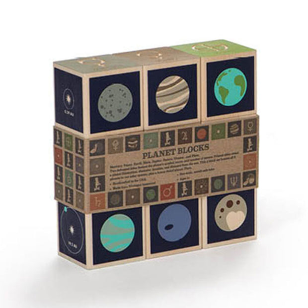 Uncle Goose Planet Wooden Blocks - Box of 9